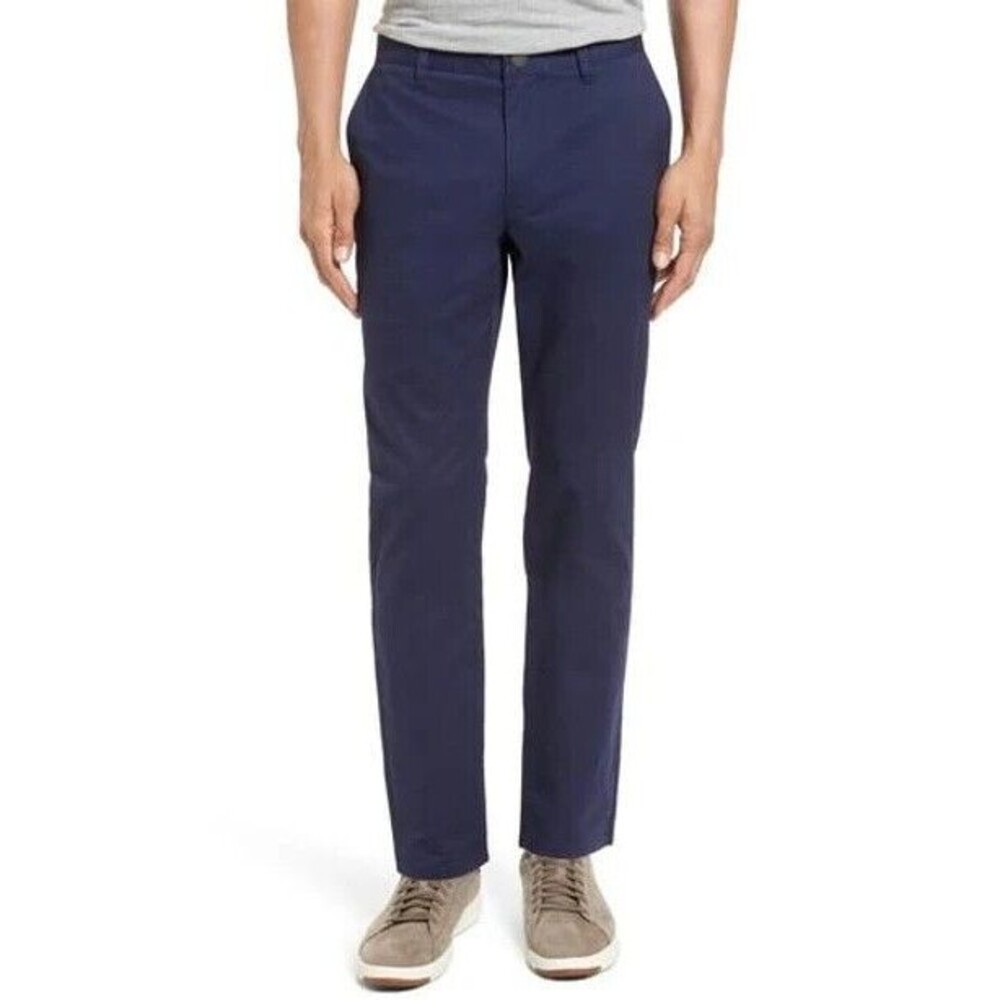 Bonobos Men's Navy Blue Stretch Cotton Blend Slim Fit Chino Pants Sz 32 / 32 NEW